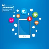 Social media icons Chat speech bubble and Mail N11