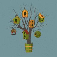 Birdhouses on a tree N2