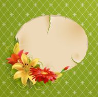 Vintage greeting card with flowers N14