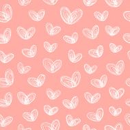 Seamless pattern with hearts-butterflies