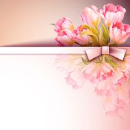 Spring flowers invitation template card N39