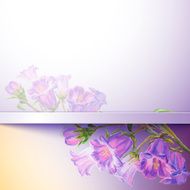 Spring flowers invitation template card N40