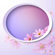 Spring flowers invitation template card N41
