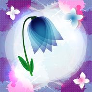 Bell flower campanula card