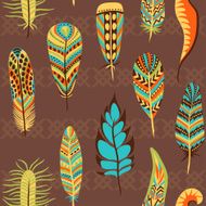 Seamless pattern with feathers N43
