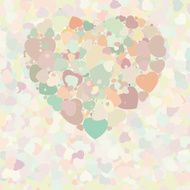Abstract vintage heart background EPS 8