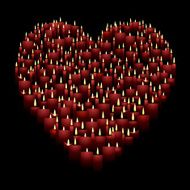 Candle heart
