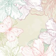 Card with butterfly flowers