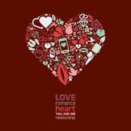 love icons in heart