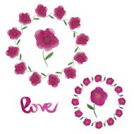 wreaths of roses floral frames N2
