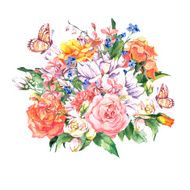 Floral Greeting Card with Blooming Jasmine N3