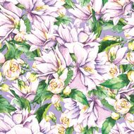Seamless background with Blooming Jasmine N4