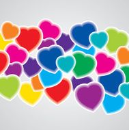 Vector - Multicolored hearts N2