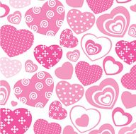seamless hearts pattern - Illustration N4