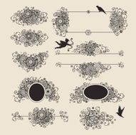 Vector hand drawn set