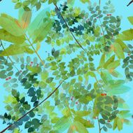 Watercolor vector spring background N13