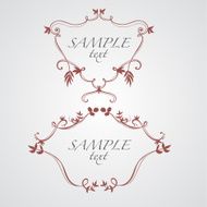 Hand drawn floral frames N3