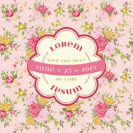 Wedding Vintage Invitation Card - Flowers Theme