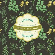 Wedding Vintage Invitation Card - Floral and Grass Theme