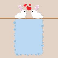 Lover Bunnies and Frame