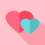 Two hearts love sign