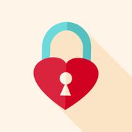 Heart shaped padlock