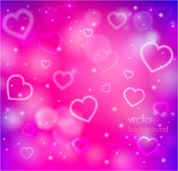 vector abstract glow soft hearts background N3