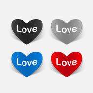 paper sticker Heart Love N8