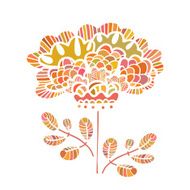 Beautiful vector flower drawn by hand Perfect floral card templ