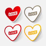 paper sticker Valentine&#039;s day Heart N13