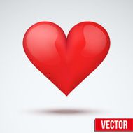 beautiful bright red heart Vector