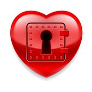 Shiny red heart as a safe N6