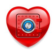 Shiny red heart as a safe N7
