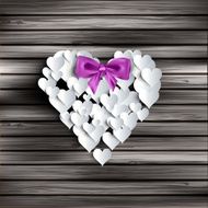 Abstract heart on wooden background N2