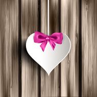 Abstract heart on wooden background N3
