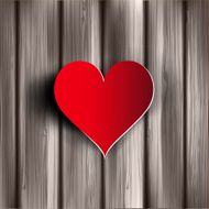 Abstract heart on wooden background N6