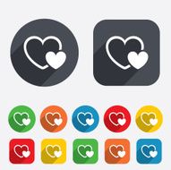 Hearts sign icon Love symbol N8