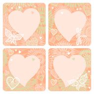 Invitation cards with lace ornament