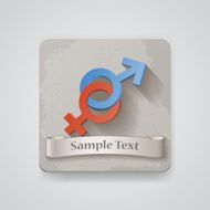 Male and Female Symbols Icon Vector illustration