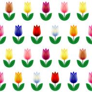 Pattern of tulips