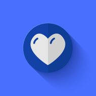 Vector modern flat blue circle icon N22