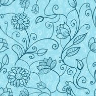 Vintage floral seamless pattern N32