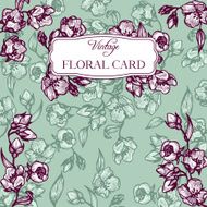 Vintage Floral Card N16