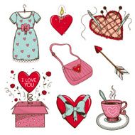 Isolated elements for romantic design N2