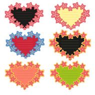 vector frame in the shape of heart