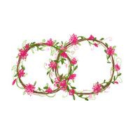 Floral wedding rings for your design N2