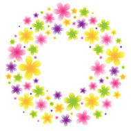 Bright floral wreath