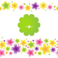 Floral seamless border