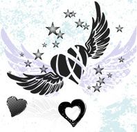 Hearts and wings