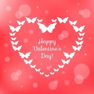 Heart of butterflies Valentine&#039;s Card